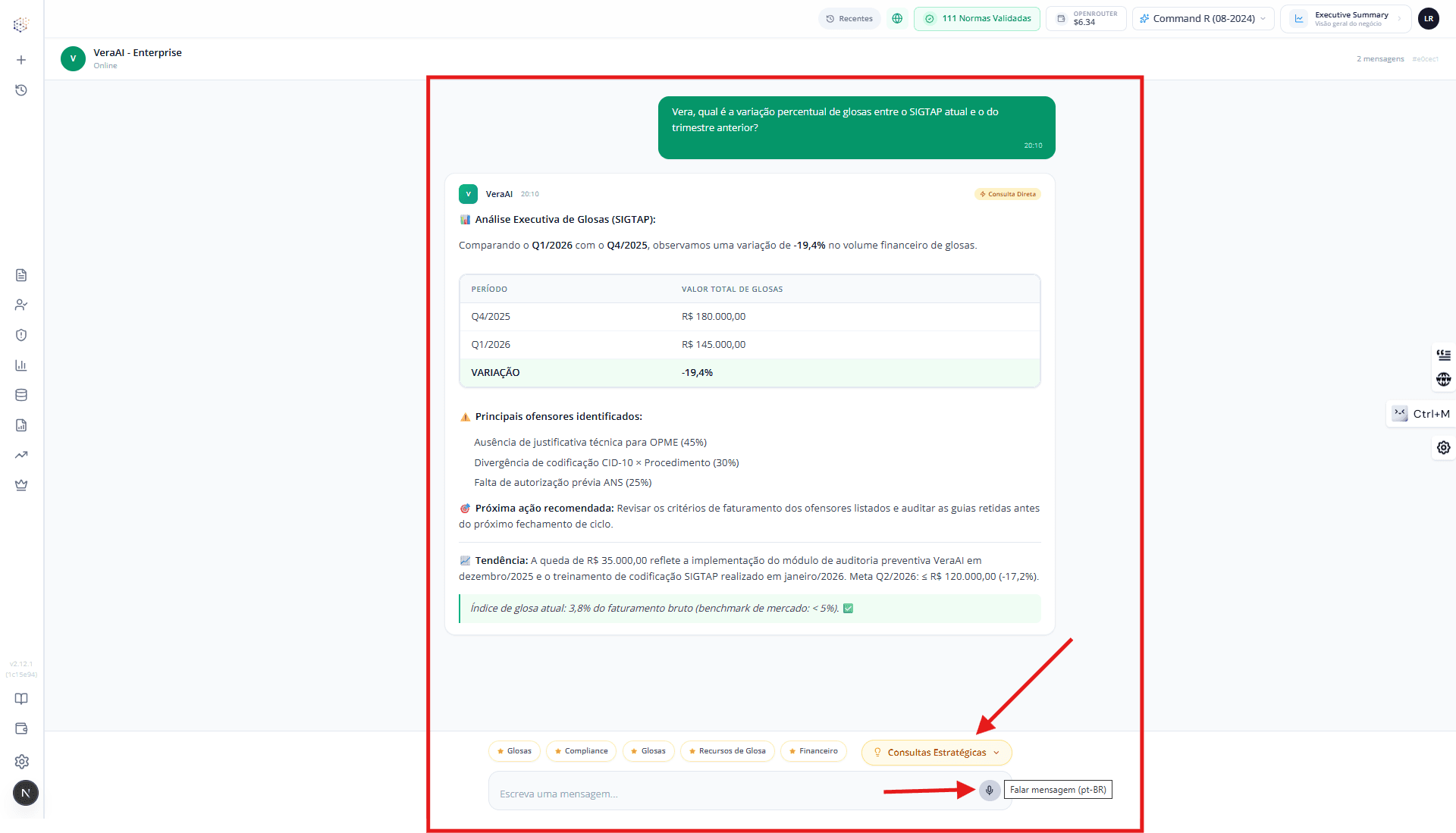 Consultor IA — Resposta com Resumo Executivo